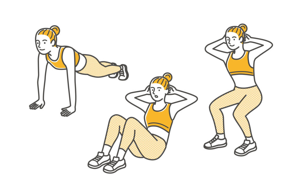 トレーニングする女性