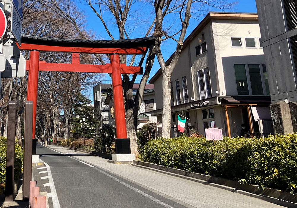 大宮氷川参道 一の鳥居 犬連れ ランチ