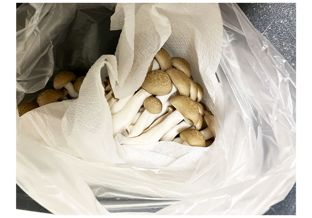 しめじの冷蔵保存